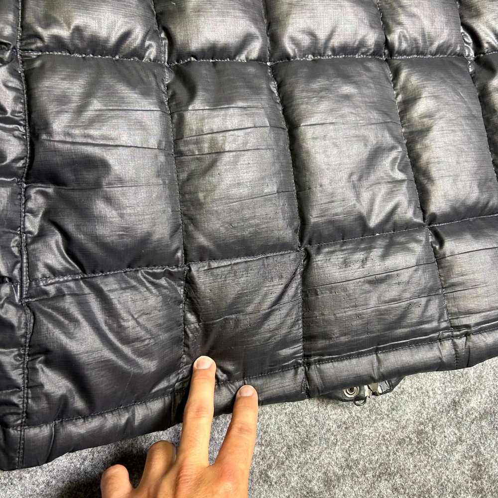 The North Face 600 Down Puffer Jacket Black Quilted Parka Gorpcore XL Retro - Picture 7 of 7